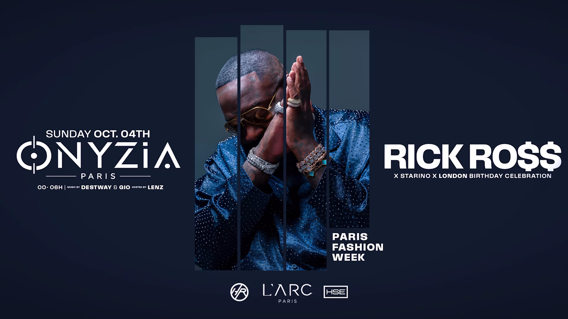 Onyzia - Rick Ross - Paris Fashion Week - Arc Club