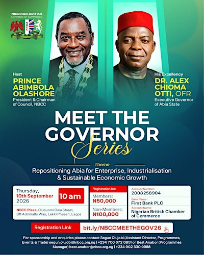 NBCC MEET THE GOVERNOR SERIES- GUEST SPEAKER- DR ALEX OTTI