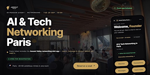 AI & Tech Networking Event in Paris by Ascent Valley