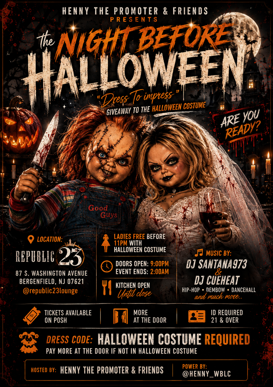 NIGHTMARE BEFORE HALLOWEEN 😈👻🎃 POWERED BY HENNY & FRIENDS