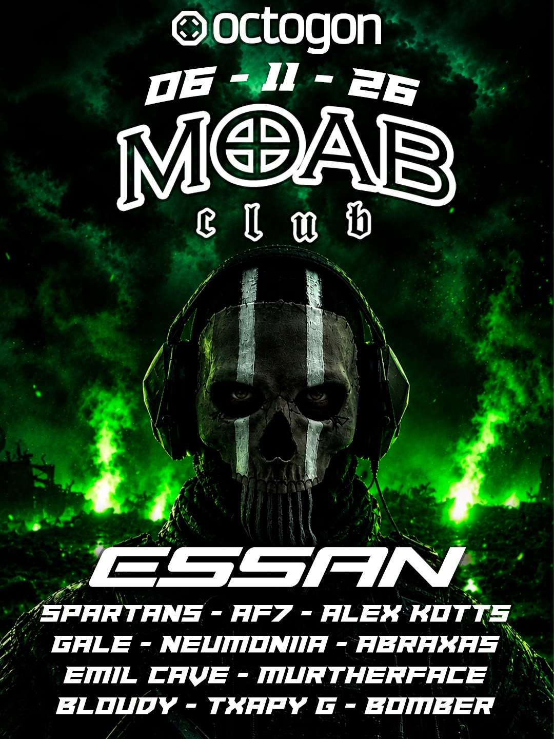MOAB - Essan - HARD BOUNCE, HARD TECHNO, SCHRANZ, INDUSTRIAL