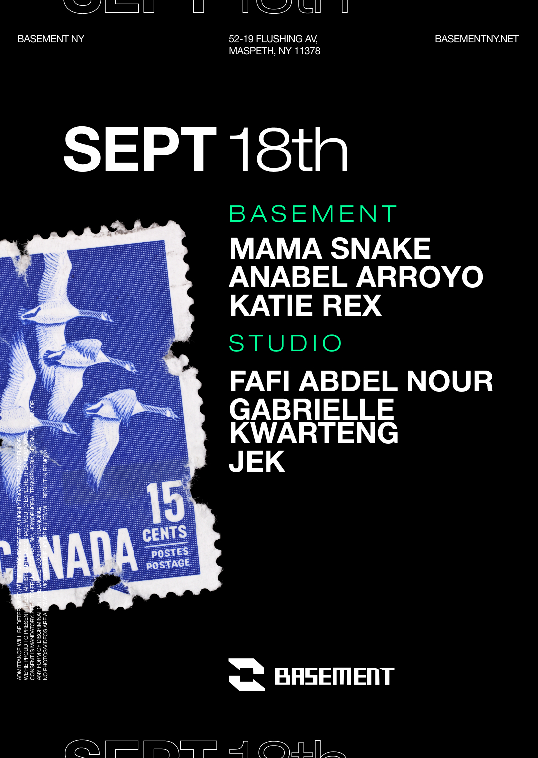Mama Snake / Anabel Arroyo / Katie Rex / Fafi Abdel Nour / Gabrielle Kwarteng / Jek