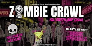 HOLLYWOOD ZOMBIE CRAWL - Halloween Bar Crawl - Party Pass to 10+ Bars