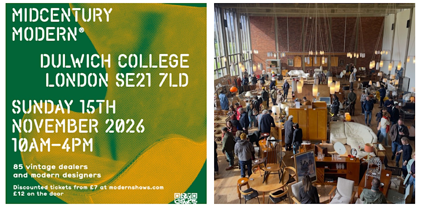 Midcentury Modern® Vintage & Modern Interiors Fair.  Dulwich Peckham London