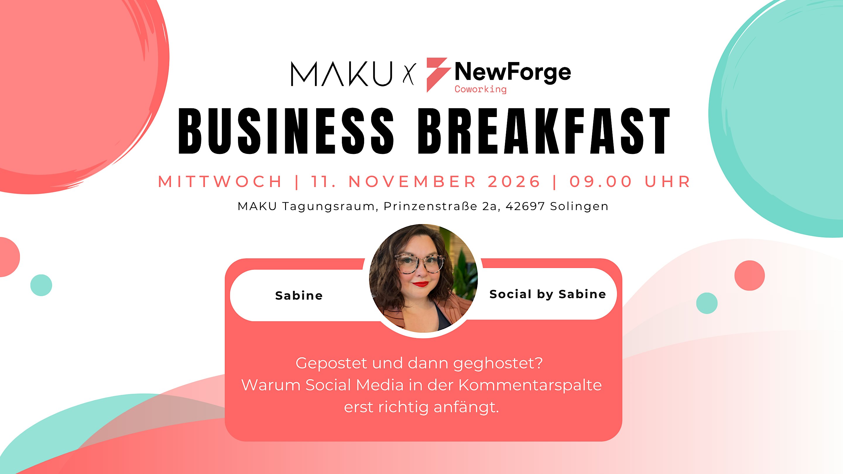 Business Breakfast mit Sabine Möbius, Founder & Social Media Consultant