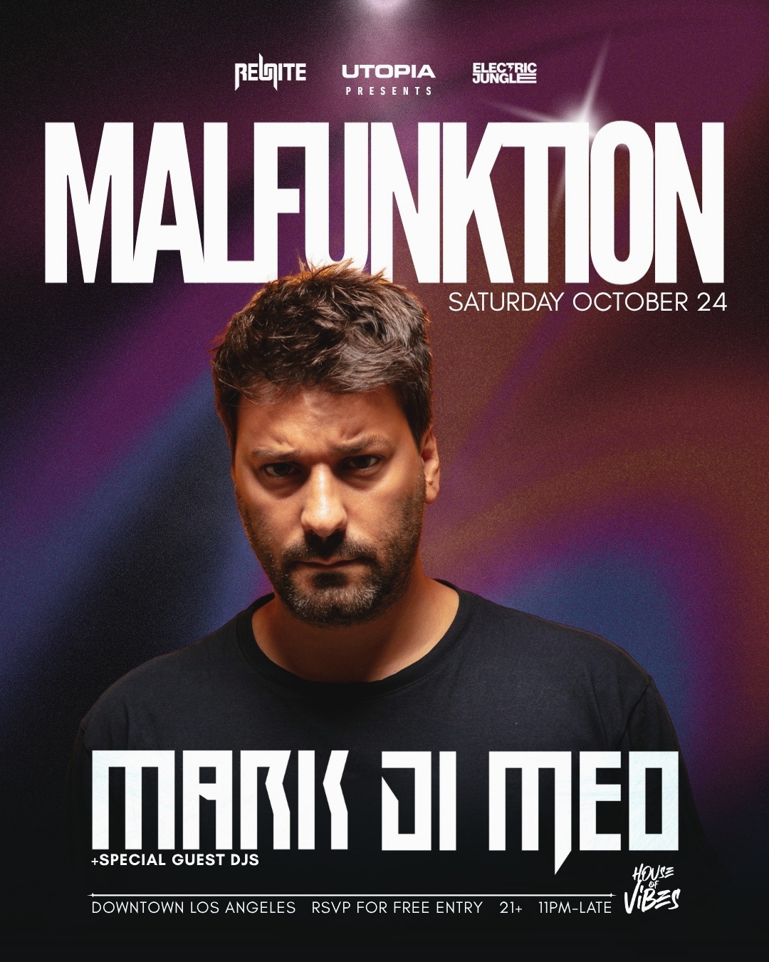 Utopia Presents: MALFUNKTION - MARK DI MEO w/ AWSUMO