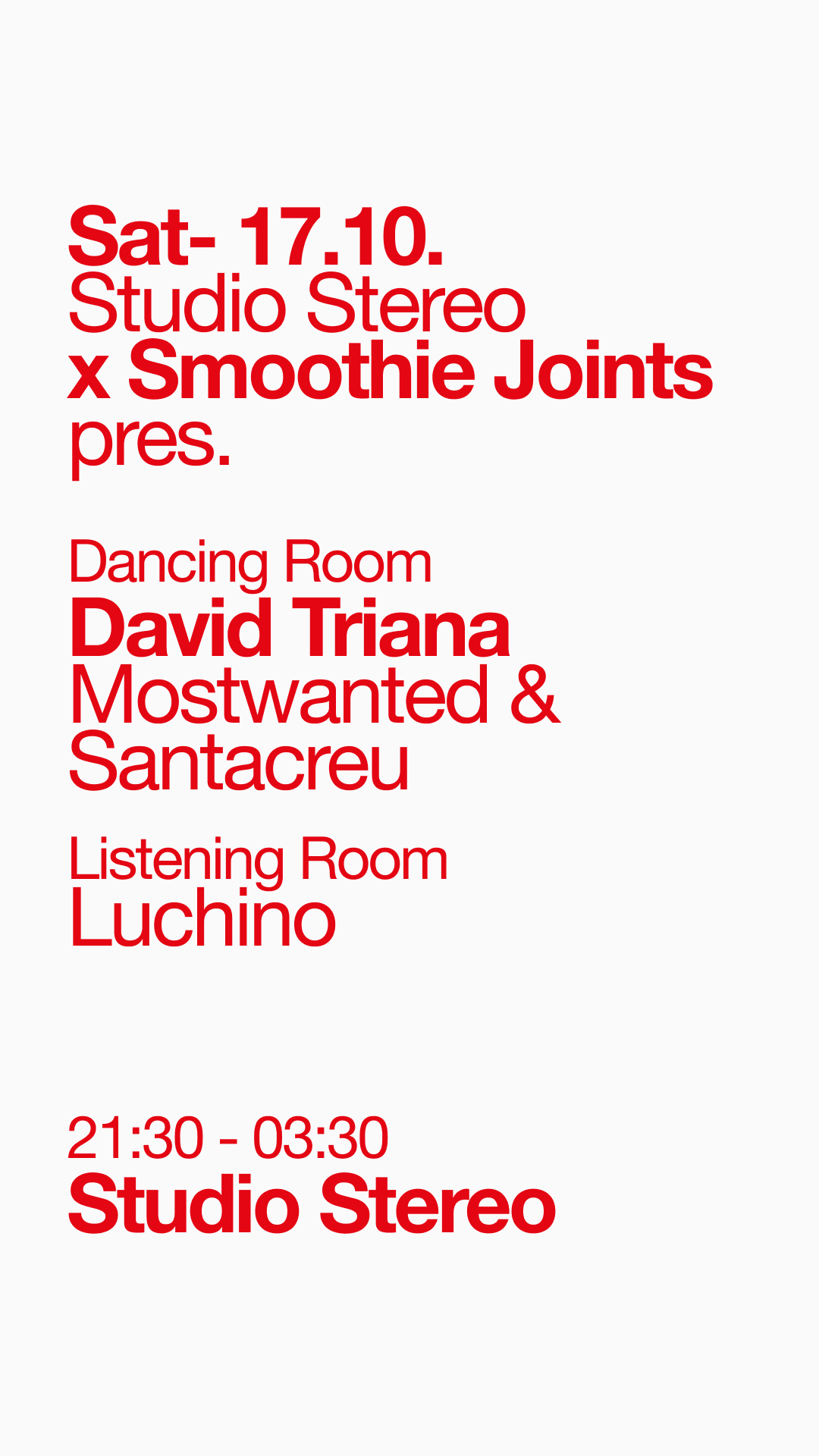 Studio Stereo x Smoothie Joints pres. David Triana