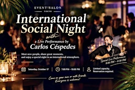 International Social Night with a Live Performance by Carlos Céspedes
