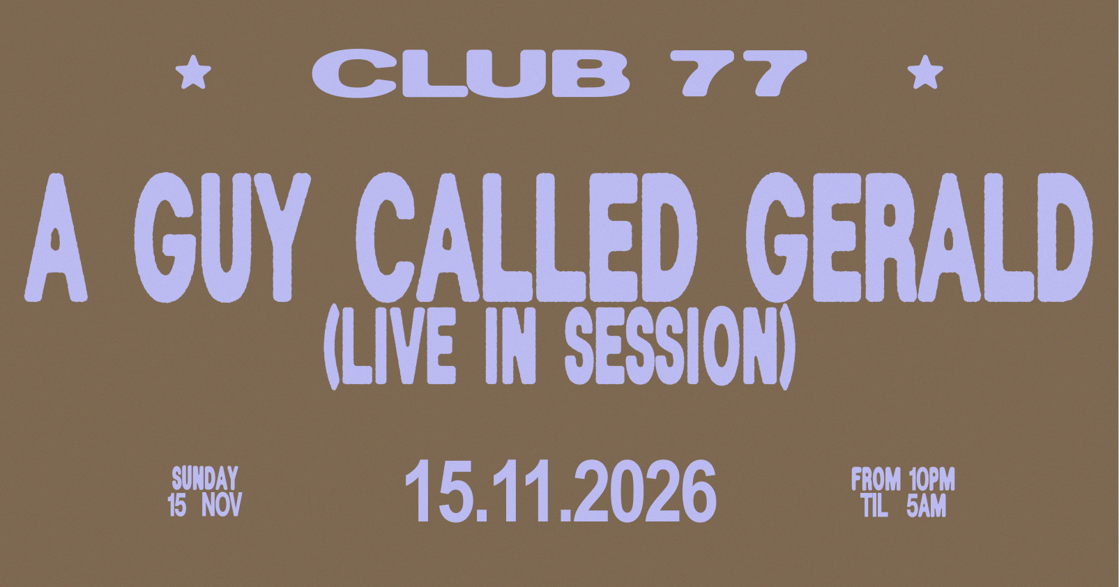 Sundays at 77: A Guy Called Gerald (Live In Session)