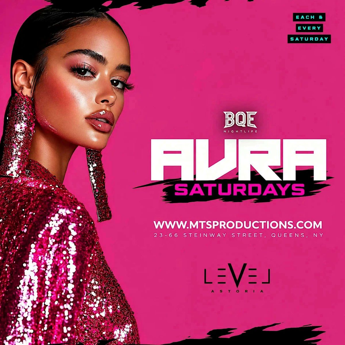 AURA Saturdays at Level Astoria | Hip Hop & Afrobeats Party Queens – Oct 24