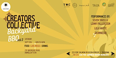 Creators Collective Backyard BBQ w/ Seven Taviss, Lola Whyte, Jasmineeva