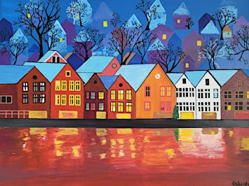 Paint 'n' Sip with Jana Peterson: "Bryggen in Bergen"