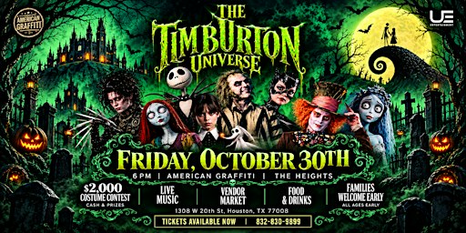 Tim Burton Universe- Halloween Friday Oct 30th