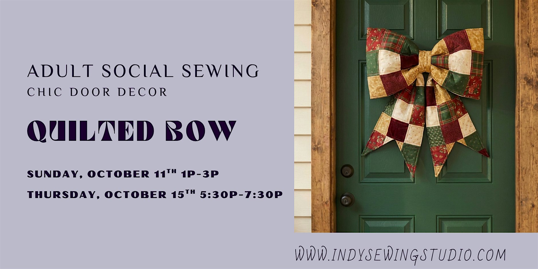 Quilted Bow Door Decor