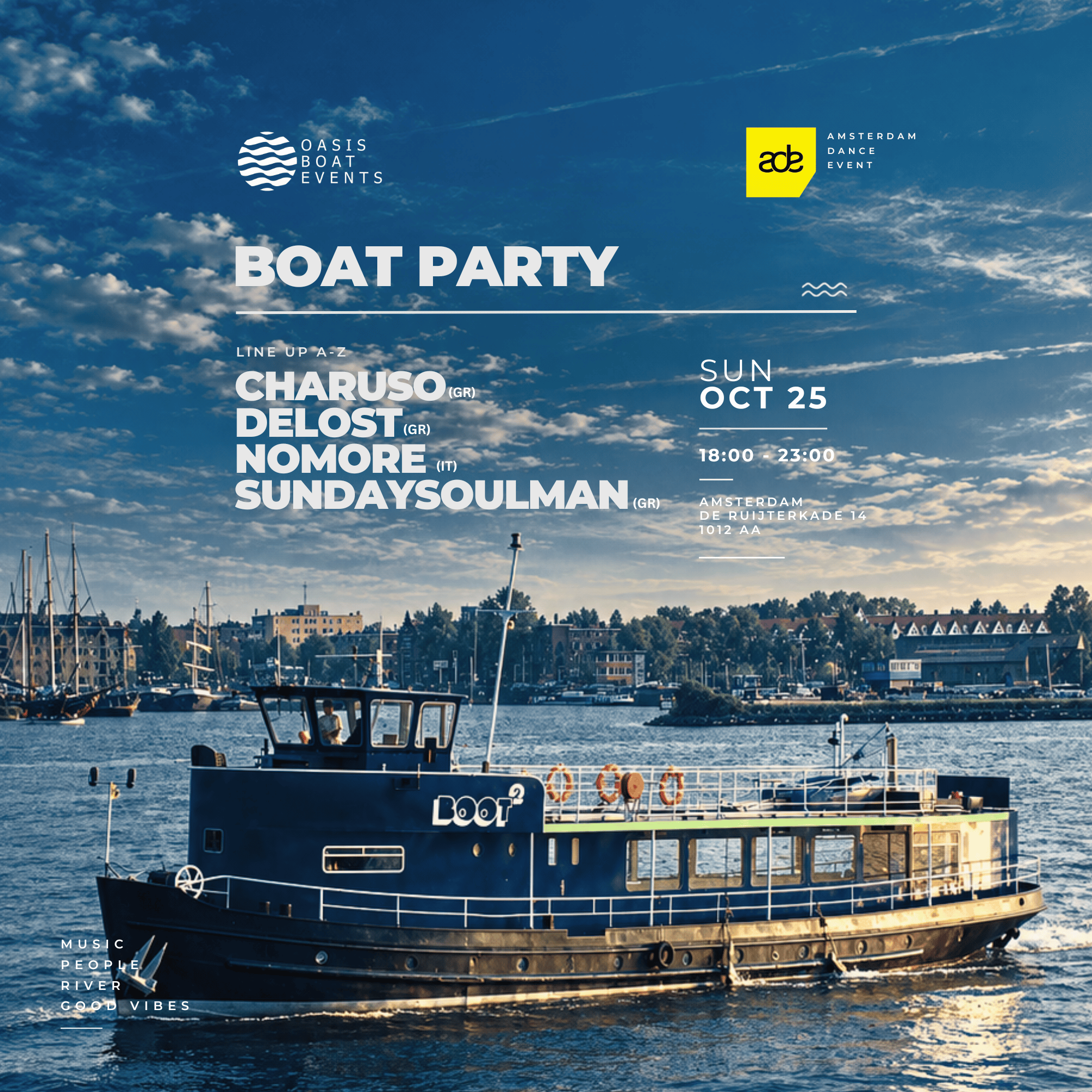 OASIS Boat Party Amsterdam — ADE Edition