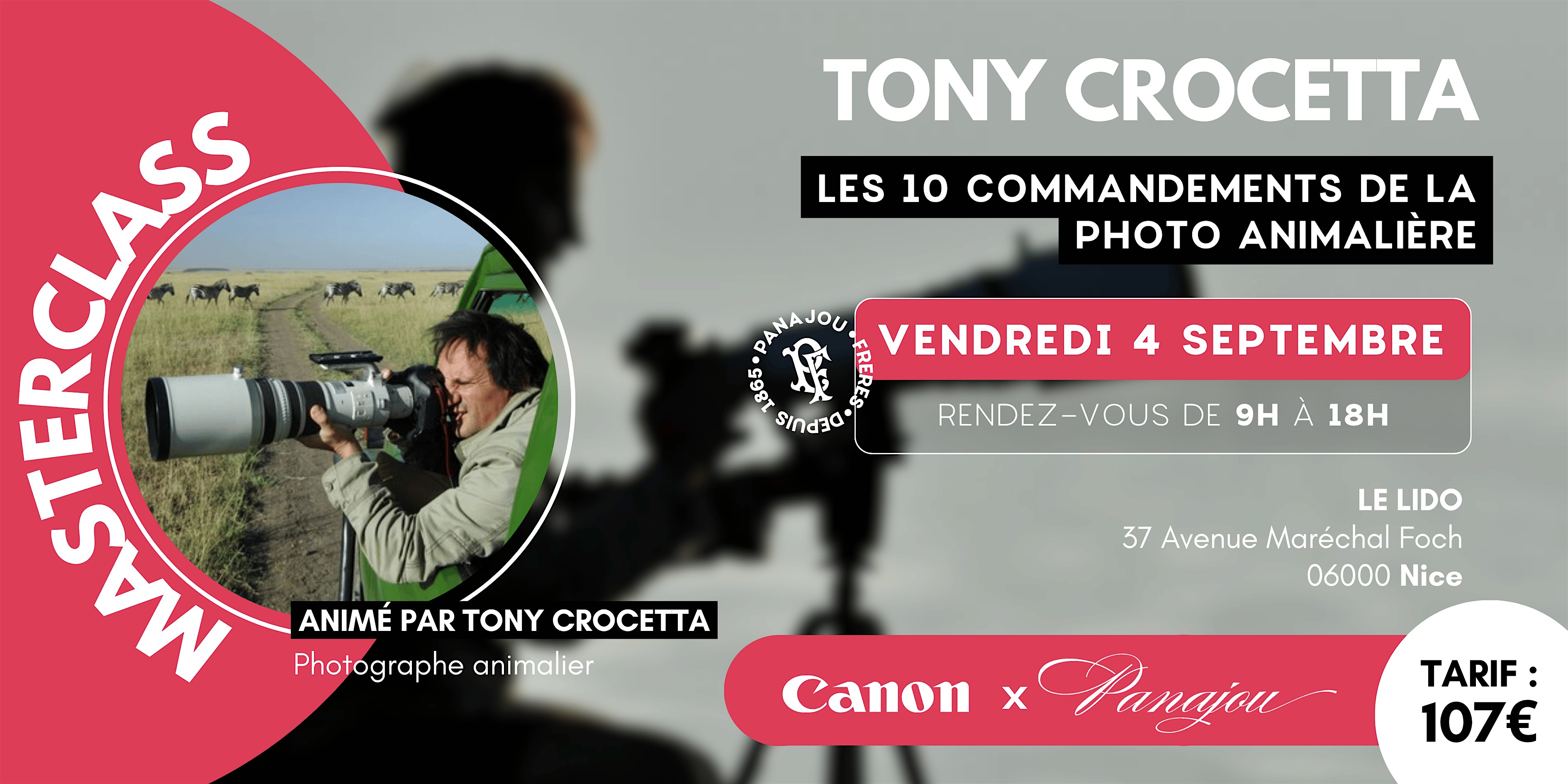 MASTERCLASS  // TONY CROCETTA X CANON // VENDREDI 4 SEPTEMBRE