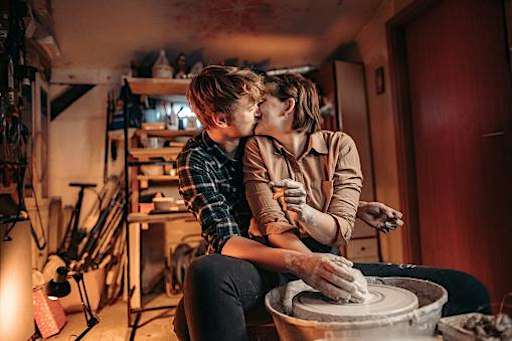 Pottery wheel class for couples at Artventures Toronto Yonge/Gerrard