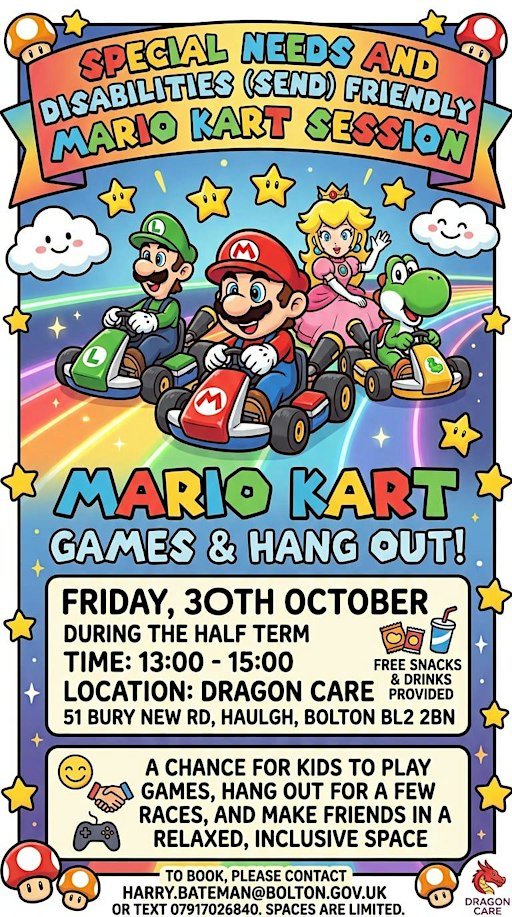 SEND Mario Kart and Social in partnership with Bolton Council