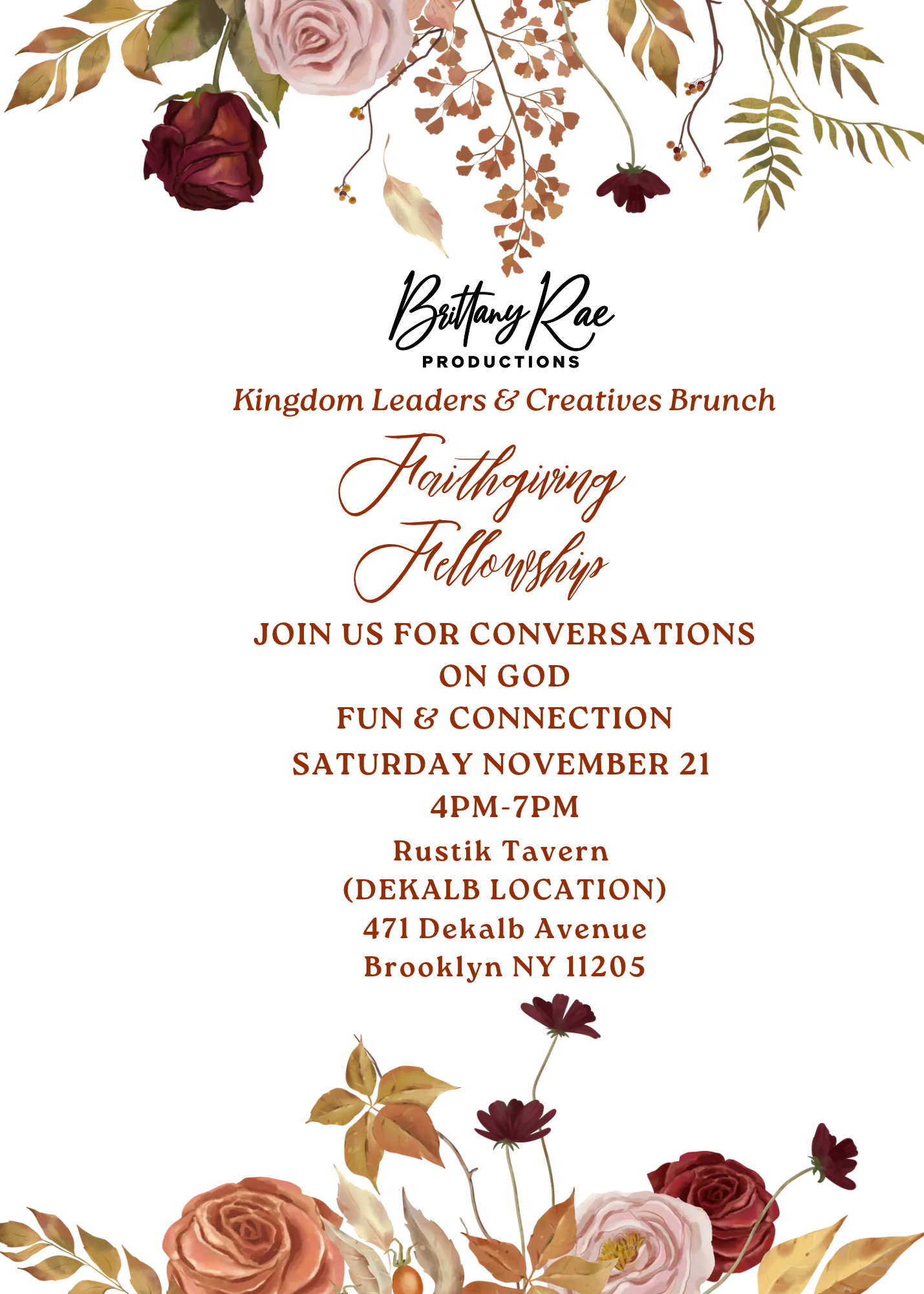 Kingdom Leaders & Creatives Brunch-Friendsgiving Edition