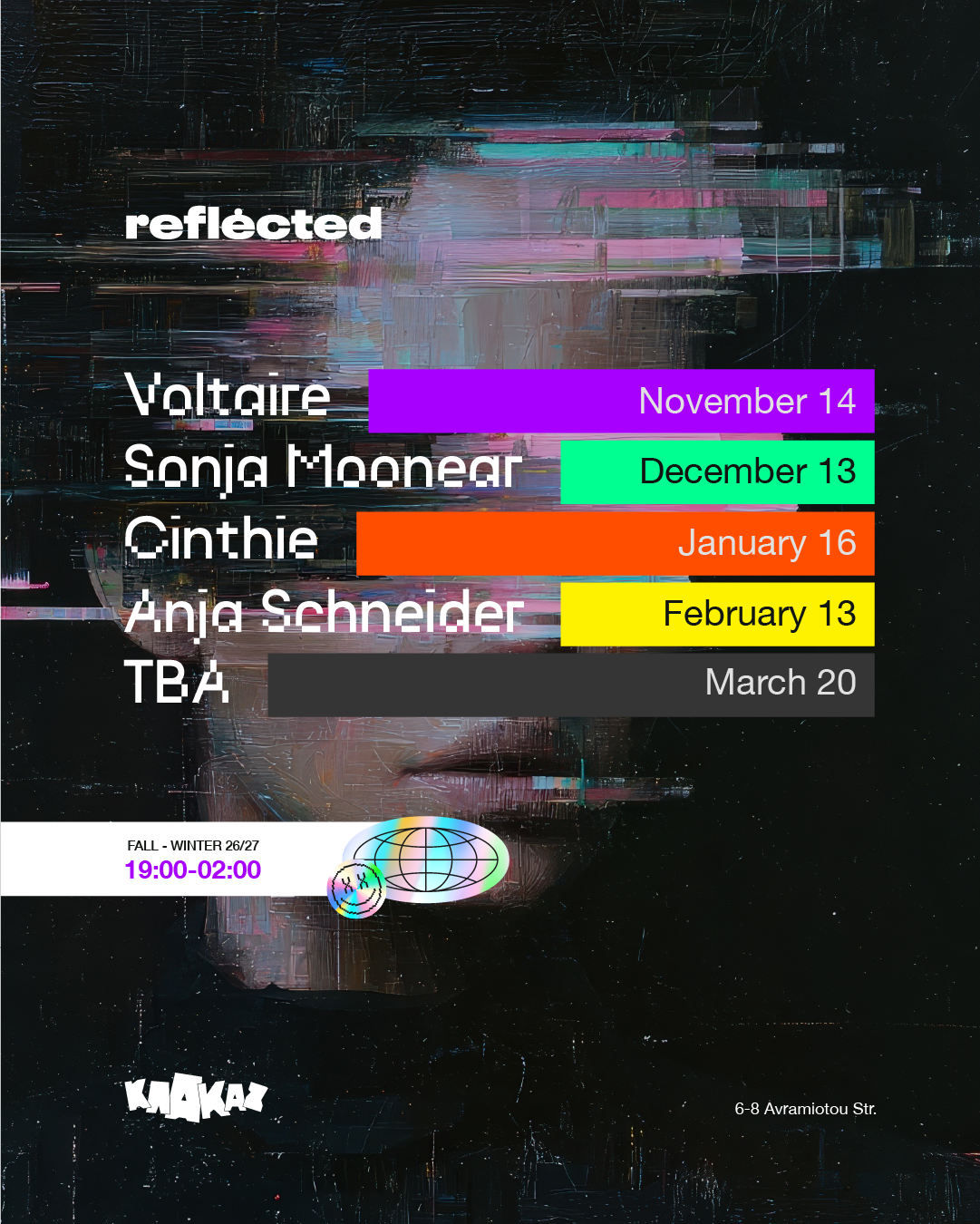 REFLECTED presents Sonja Moonear, Nausicaä & Hutt