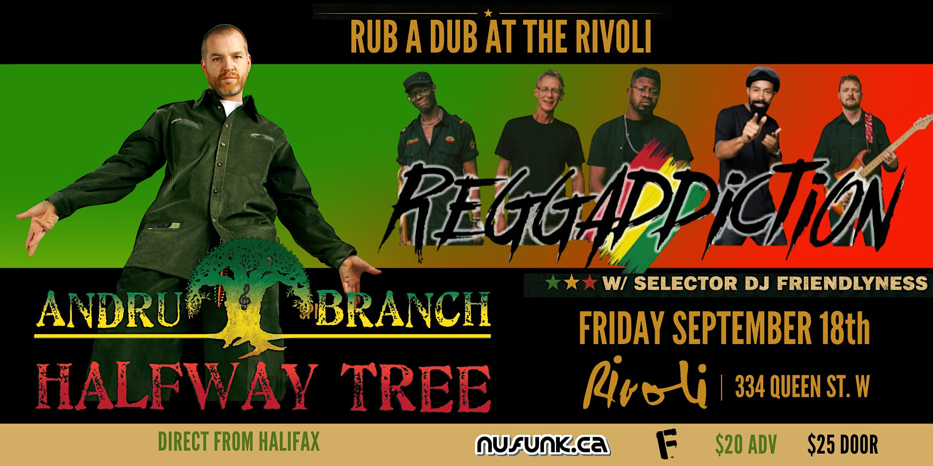 Rub A Dub at The Rivoli: Andru Branch & Halfway Tree and Reggaddiction