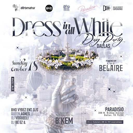 Afro Fest Dress In All White Day Party