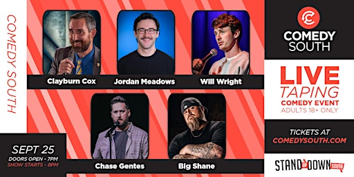 Comedy South: Live Comedy Club & Recording SEPTEMBER Event
