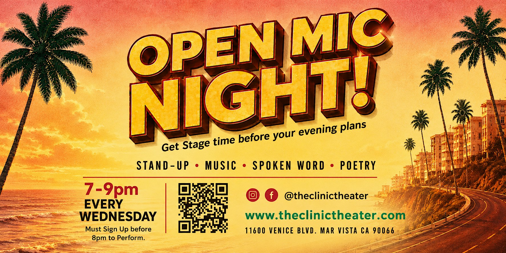 OPEN MIC  at THE CLINIC