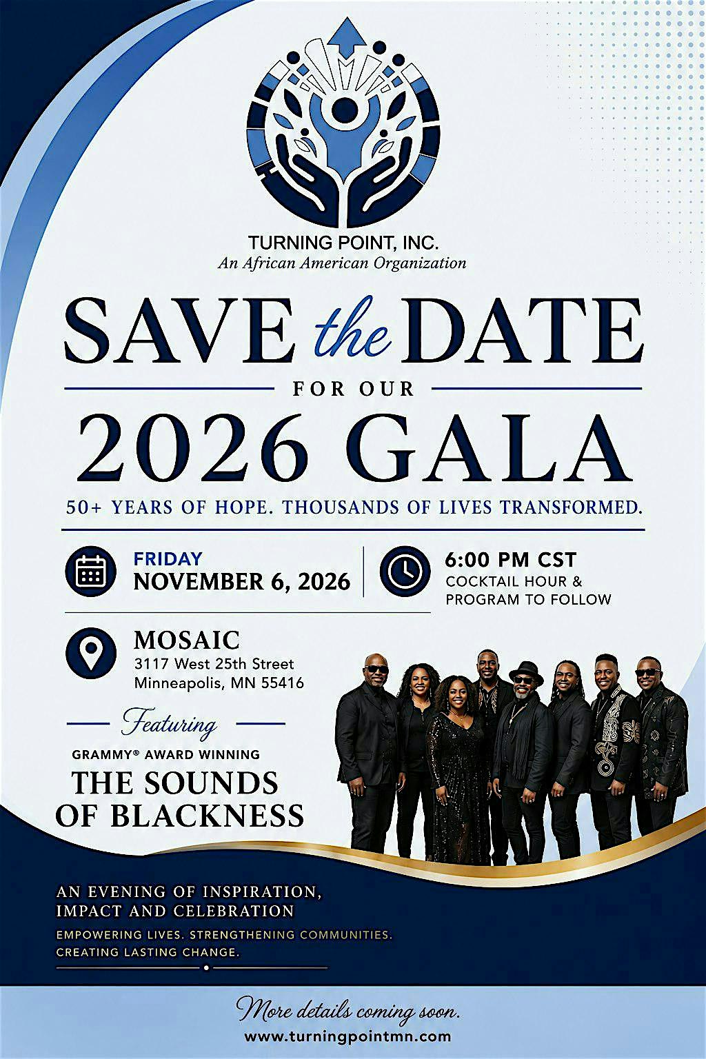 Turning Point, Inc. cordially invites you to its 50th Anniversary Gala