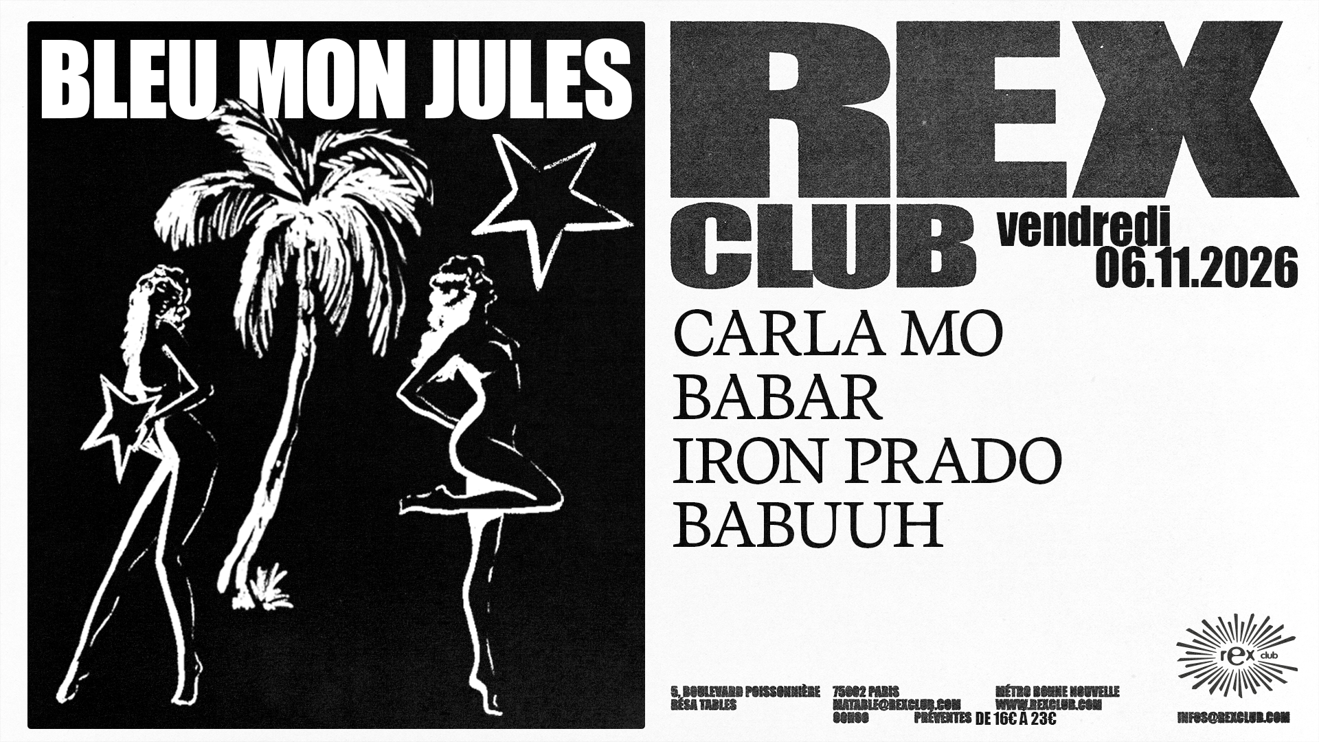 BLEU MON JULES: Carla Mo, Babar, Iron Prado, Babuuh