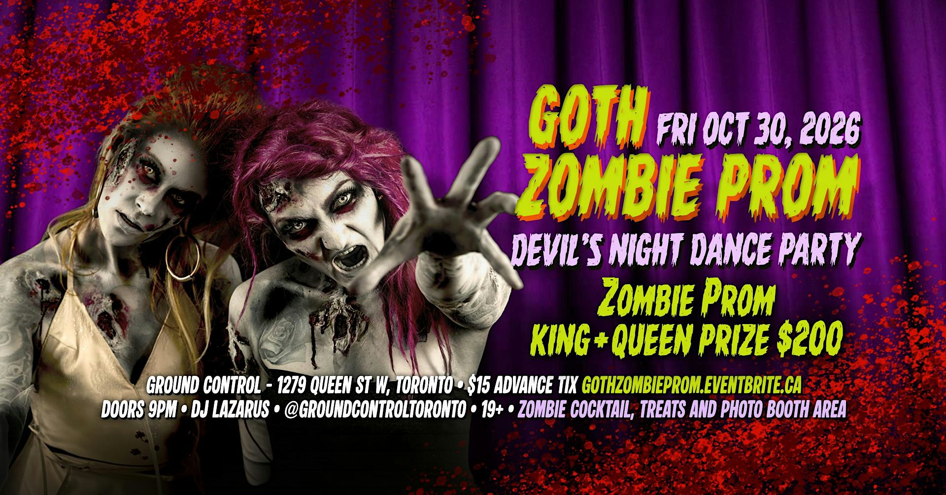 GOTH ZOMBIE PROM - Devil's Night Dance Party - DJ Lazarus