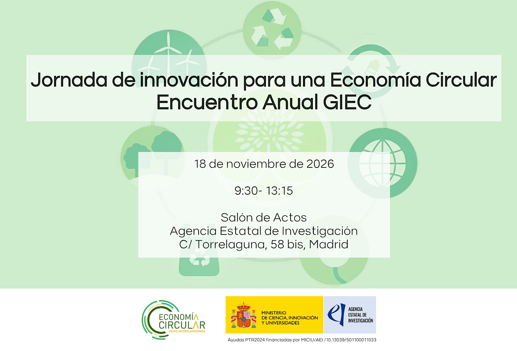 Jornada de Innovación para una Economía Circular: Encuentro Anual GIEC