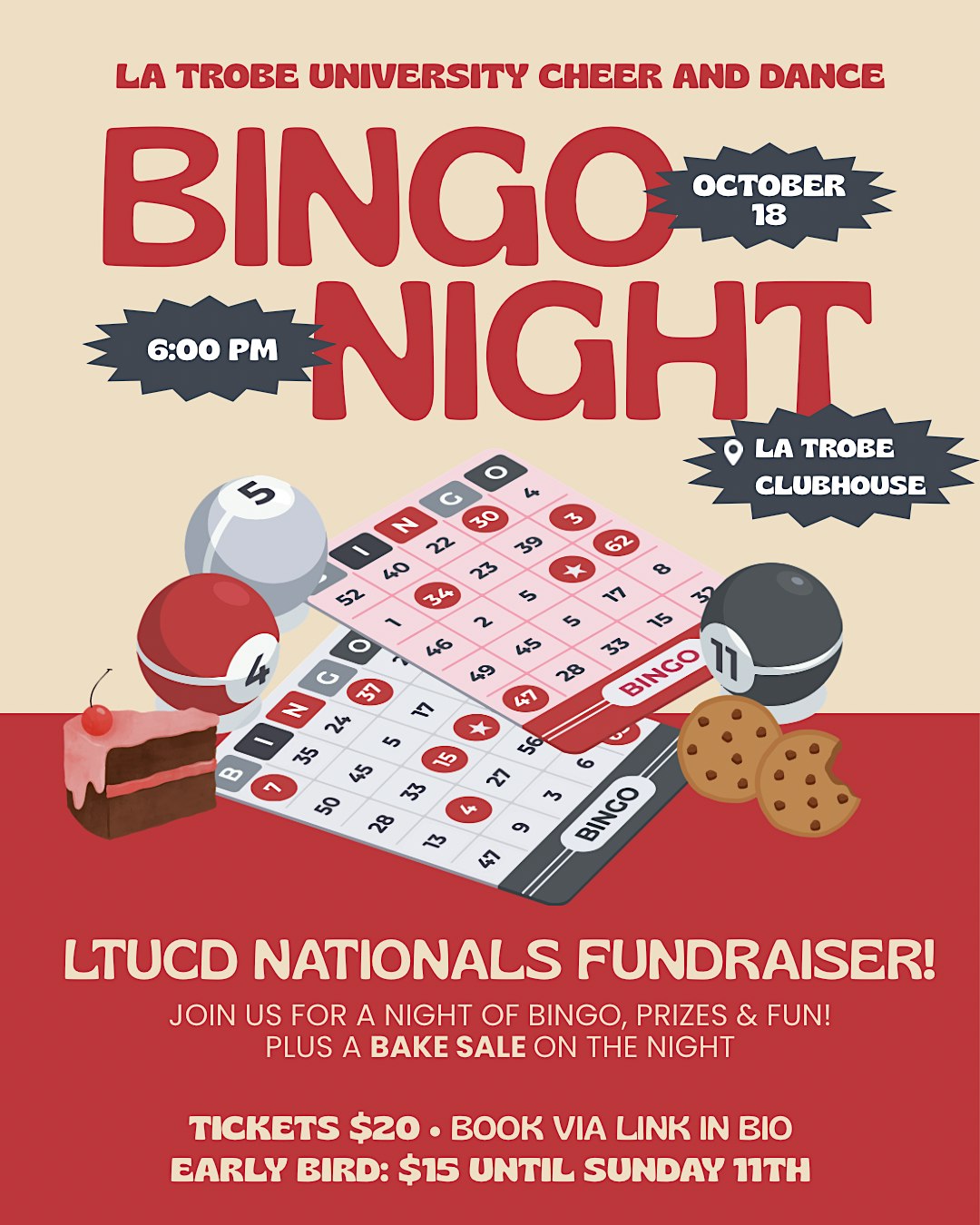 LTUCD Bingo Night – Nationals Fundraiser