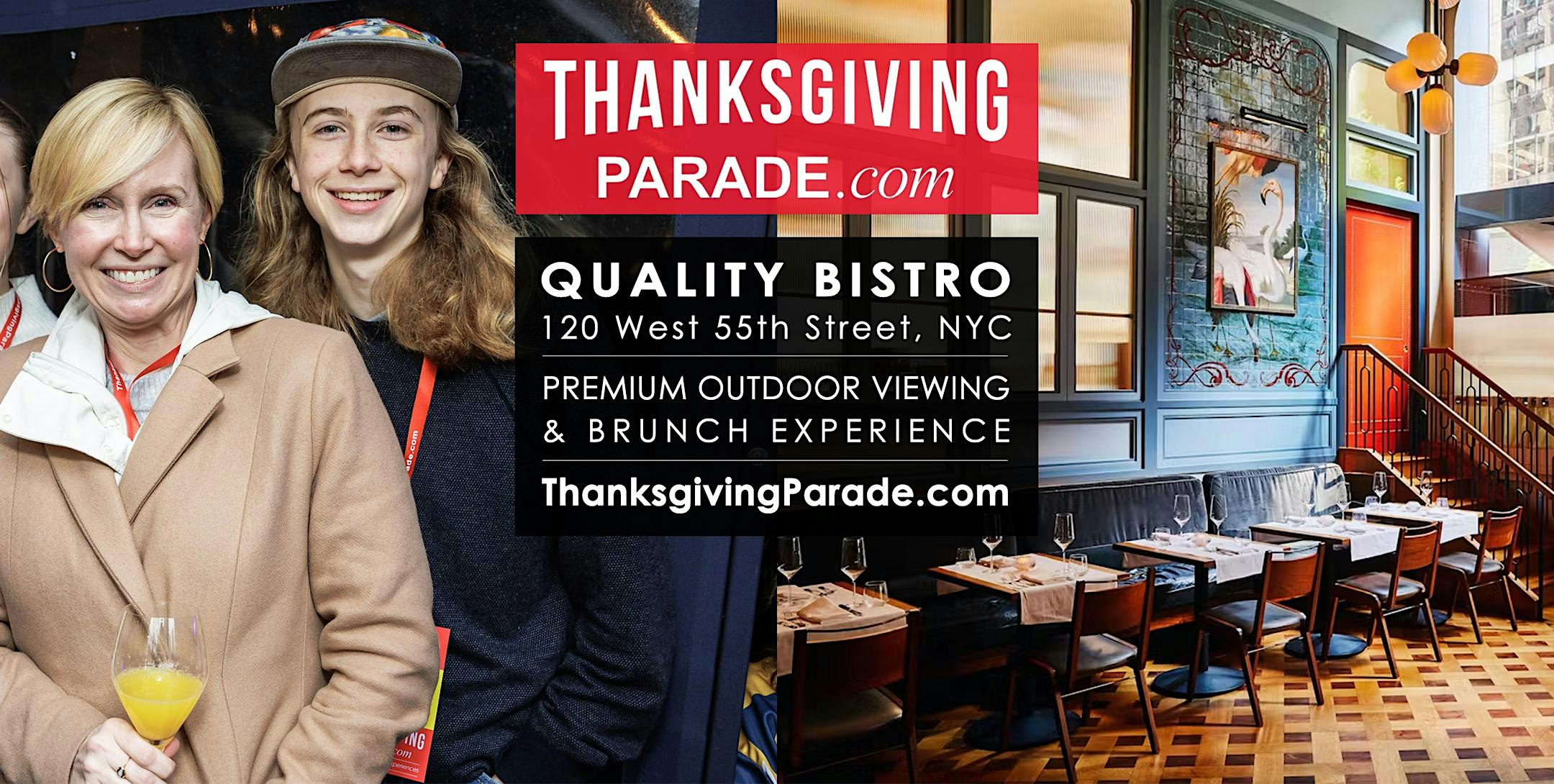 NYC Thanksgiving Day Parade Viewing Brunch QUALITY BISTRO RESTAURANT 2026