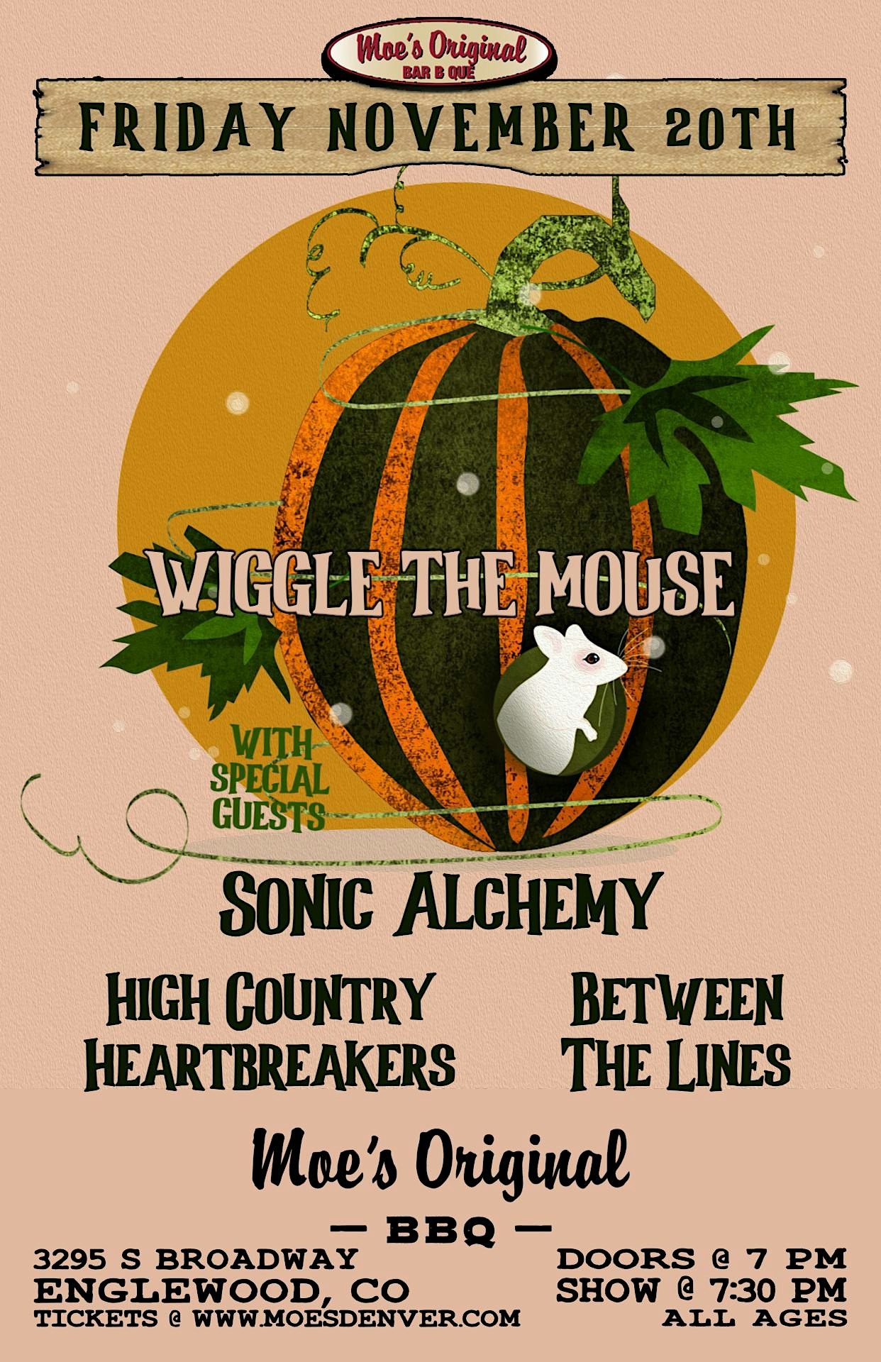 Wiggle The Mouse w/ Sonic Alchemy + High Country Heartbreakers + MORE!