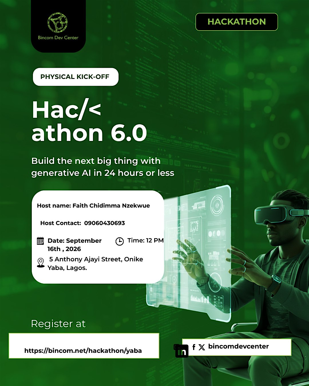 Yaba Bincom Hackathon Physical Event Kick Off