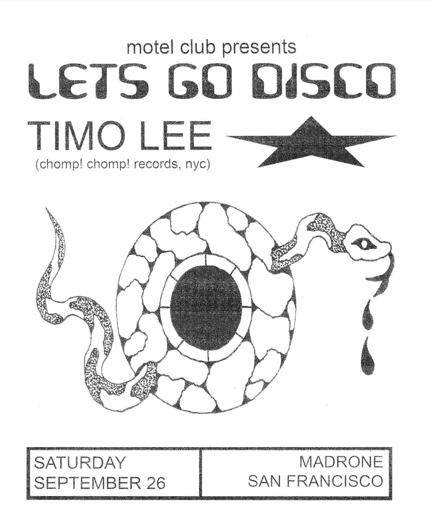 Motel Club presents LET'S GO DISCO with Timo Lee