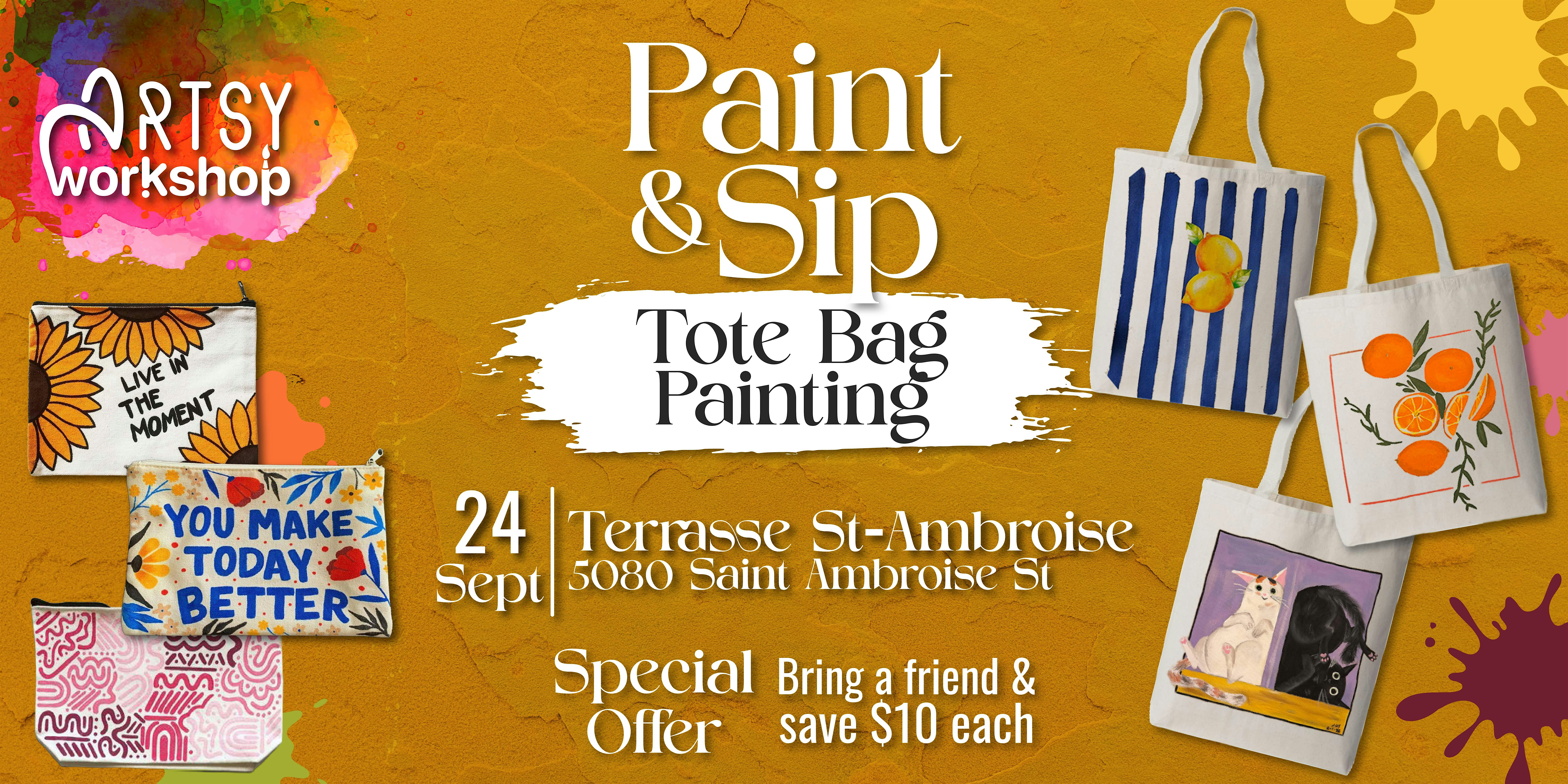 Paint & Sip | Tote Bag Painting Edition