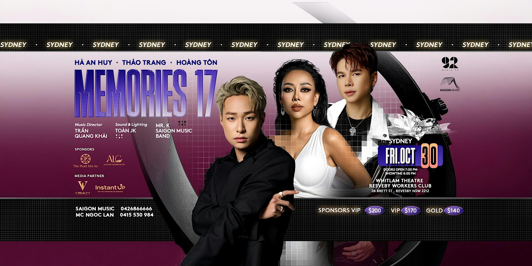 [SYD] MEMORIES 17 | HA AN HUY, THAO TRANG, HOANG TON