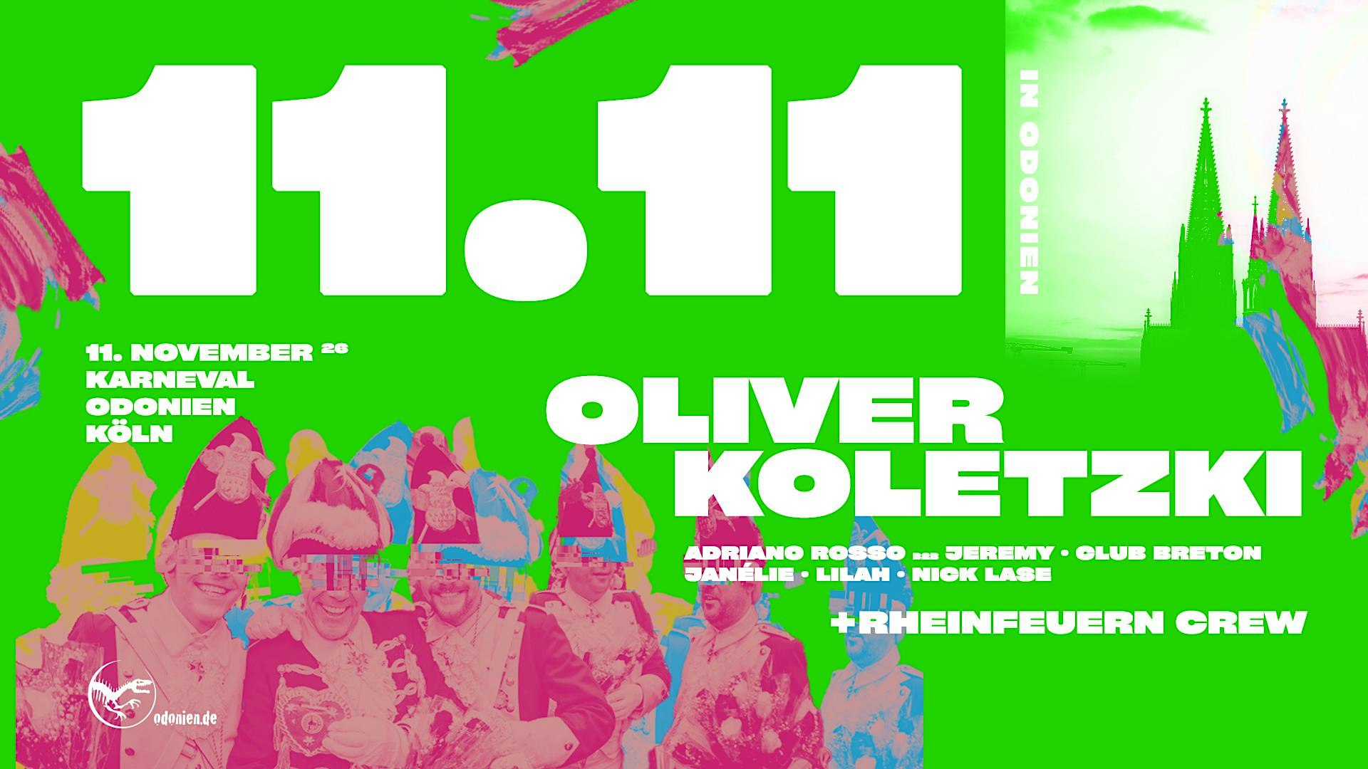 11.11. in Odonien - 18h Outdoor&Indoor Rave I Oliver Koletzki uvm. ❤️