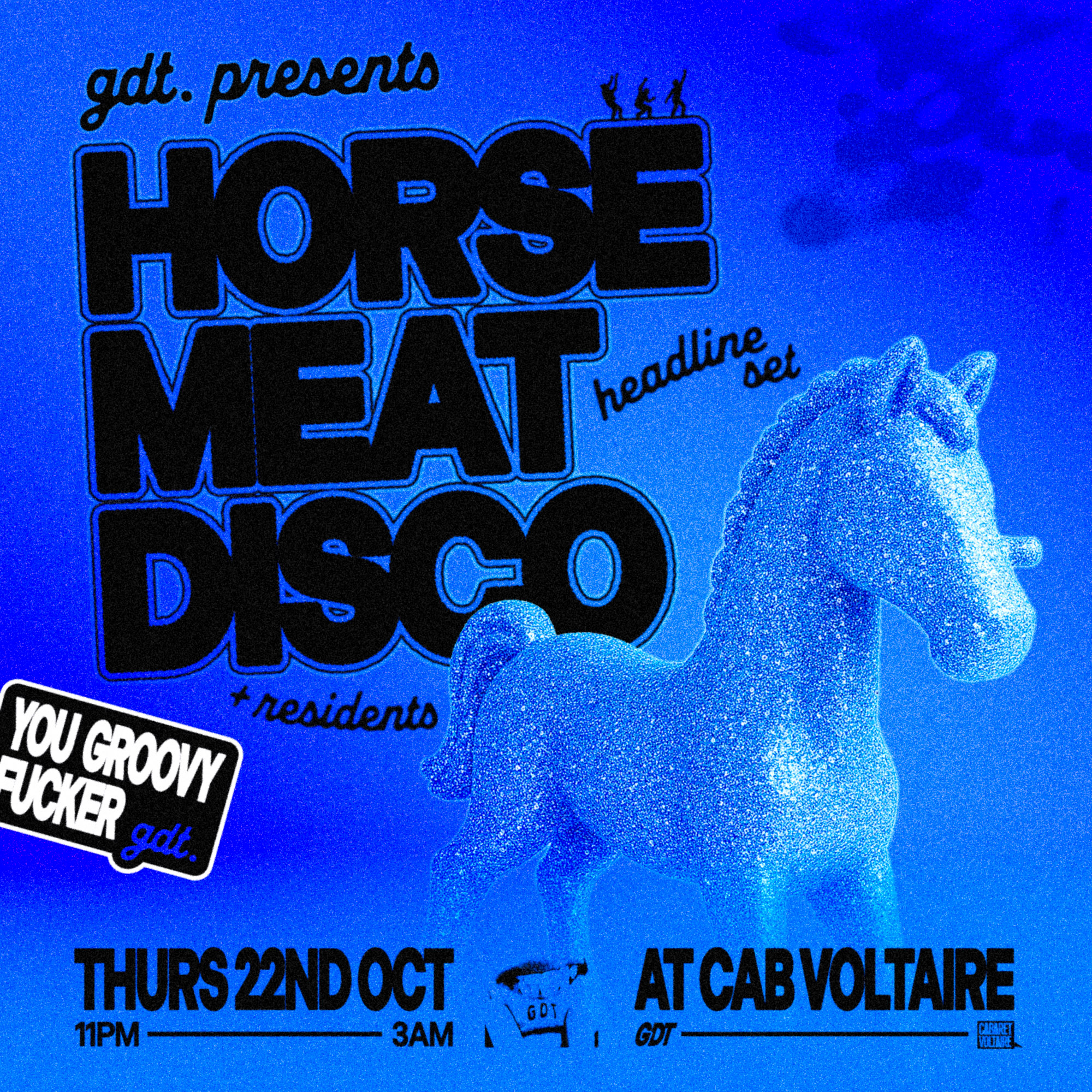 GDT PRESENTS: HORSE MEAT DISCO // THURSDAY 22ND OCT at CAB VOL