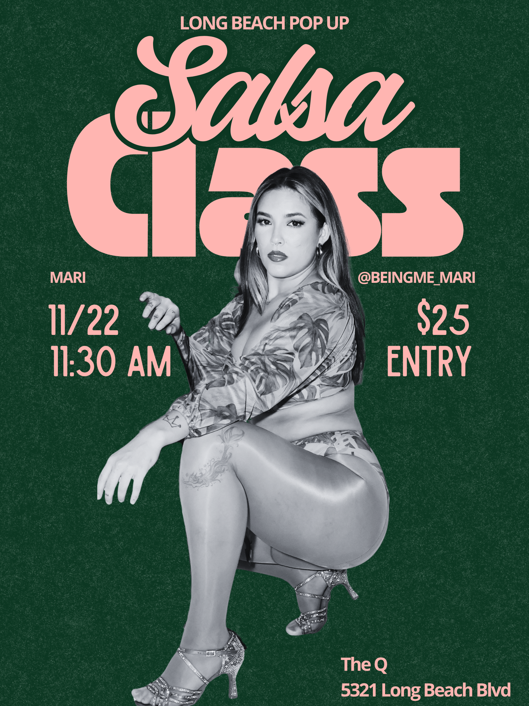 💃🏽Ladies Salsa Pop-Up with MARI. Long Beach, CA ❤️‍🔥