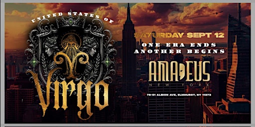 Saturday, September 12th, 2026 — United States Of Virgos at Amadeus