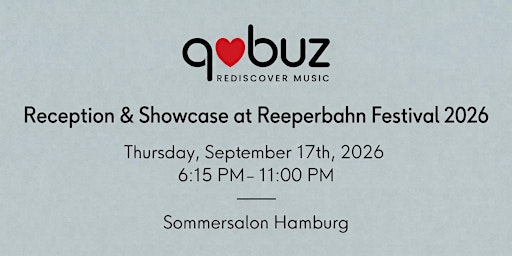 Qobuz Showcase & Reception // RBF 26