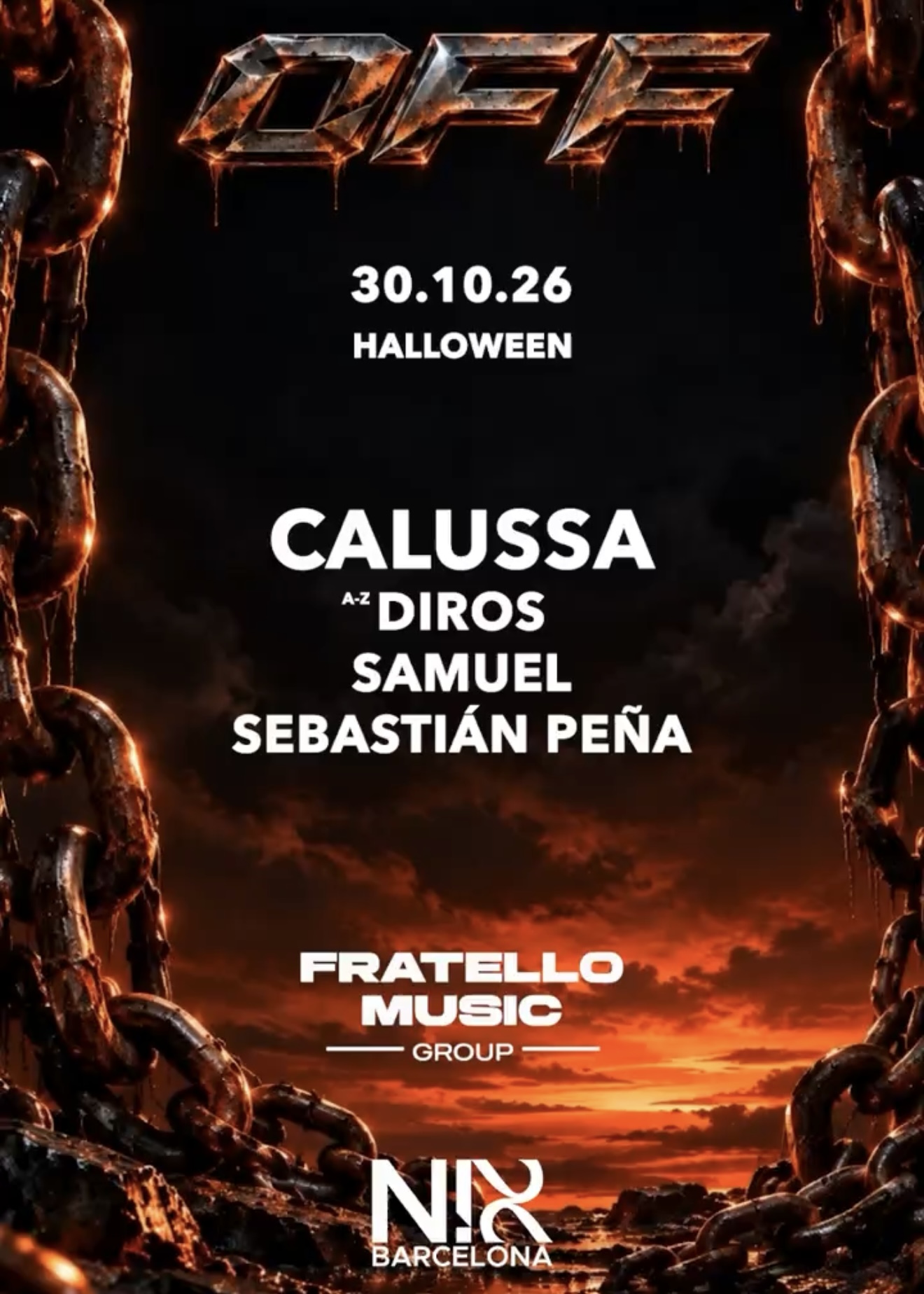 OFF & FRATELLO pres Calussa [HALLOWEEN] at Nix