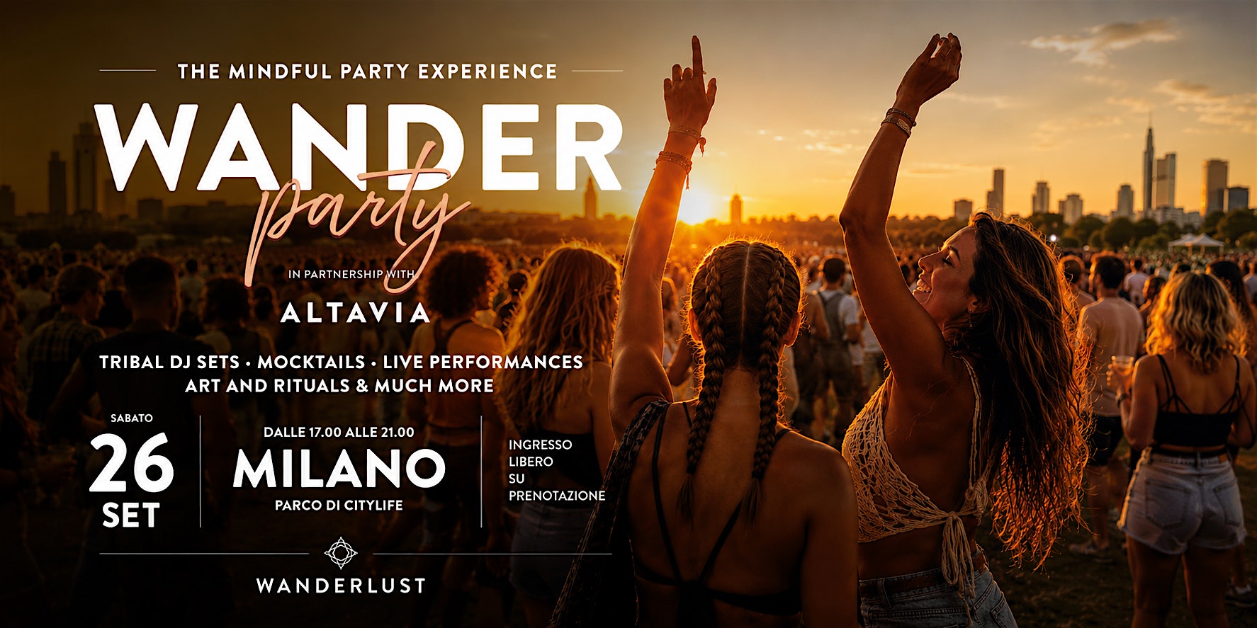 Wander Party Milano CityLife–evento offerto durante Wanderlust Milano 2026