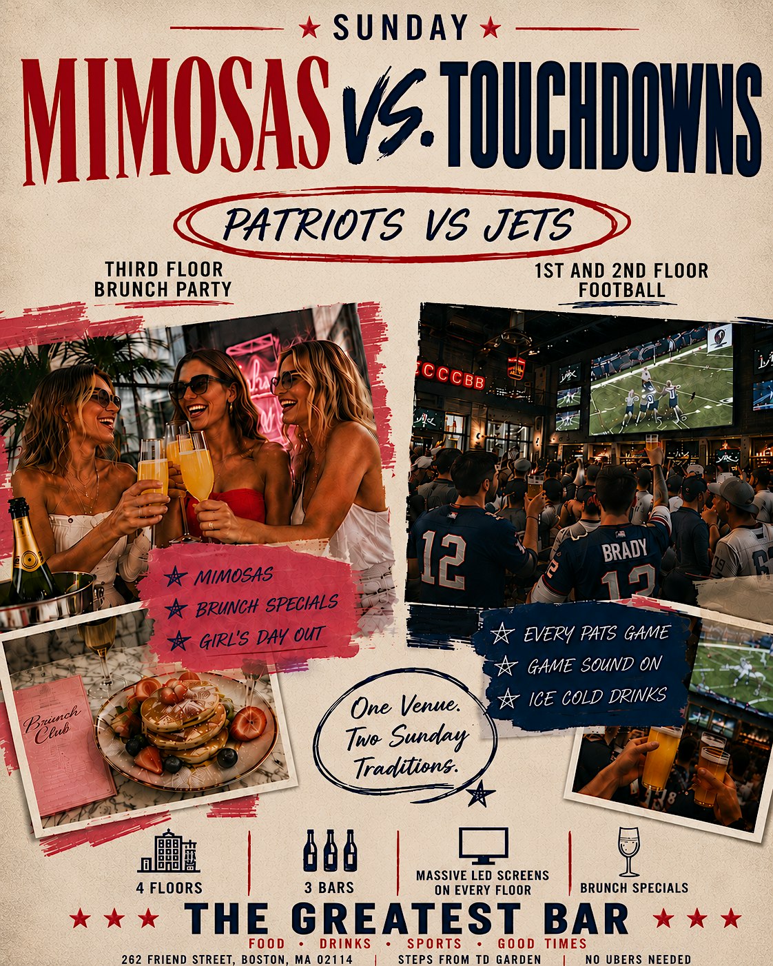 Patriots vs NY Jets Brunch Watch Party at The Greatest Bar