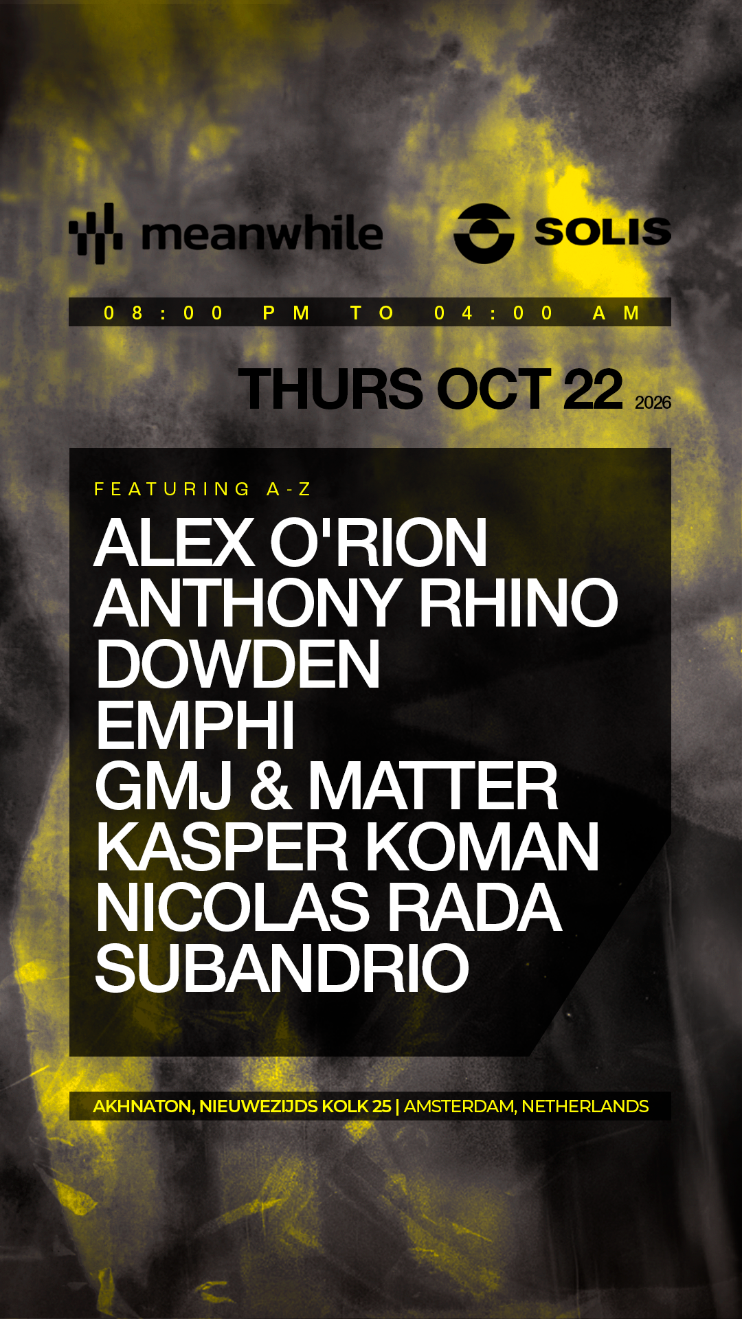 Meanwhile x Solis Labelshowcase ADE