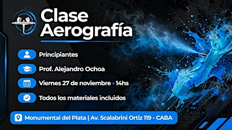 Clase de Aerografía. Conceptos básicos para iniciarse. Noviembre