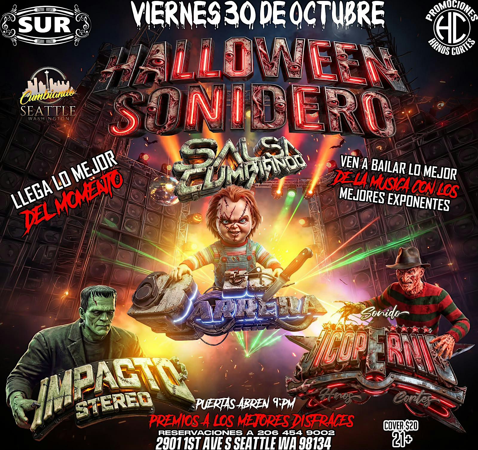 HALLOWEEN SONIDERO: SALSA CUMBIANDO EN CLUB SUR